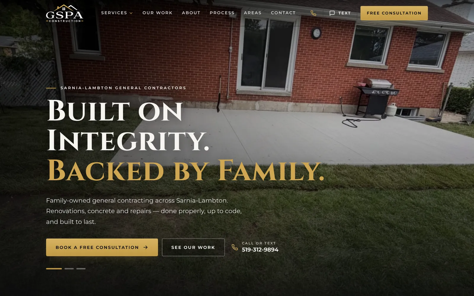 GSPA Construction website