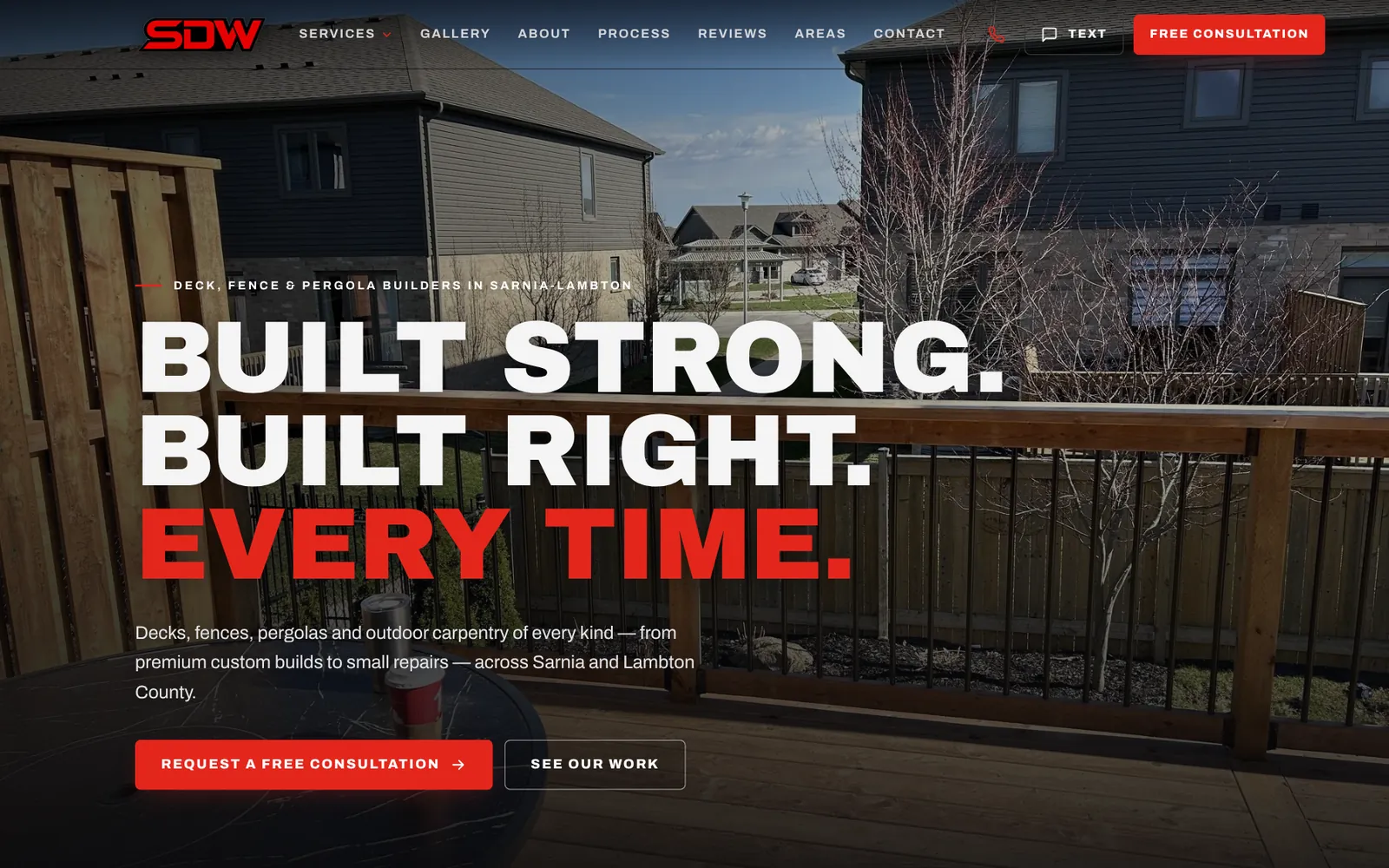 Sarnia Deck Works website